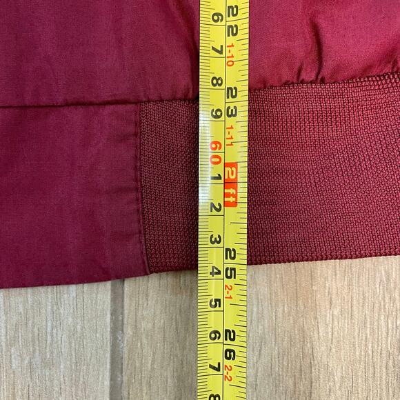 Vintage Members Only Burgundy Bomber Jacket Size 44 Hong Kong Nylon Lined - Picture 6 of 9